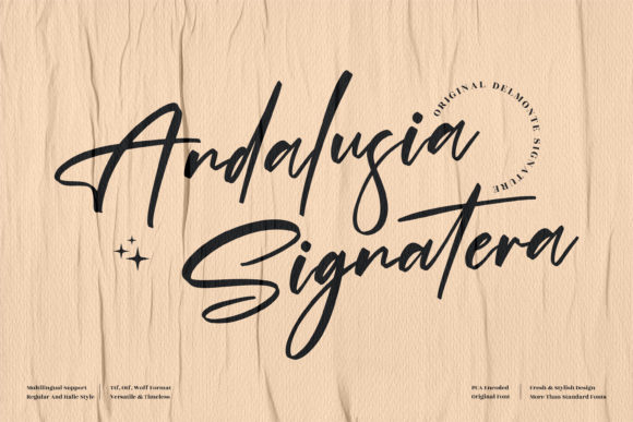 Andalusia Signatera: A Elegant Font for Business Branding