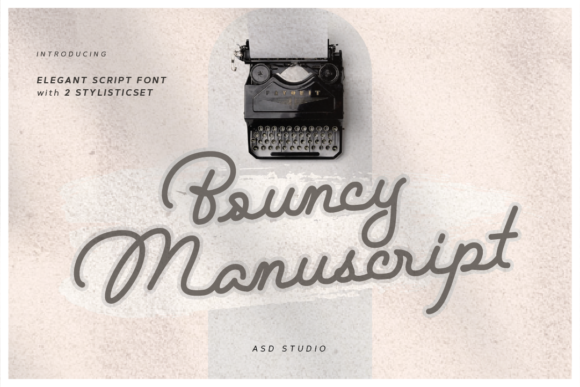 Bouncy Manuscript Font for Elegant Design