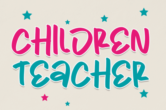 Children Teacher Font for Creative Campaigns