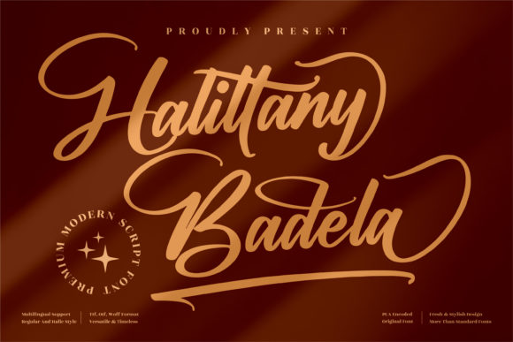 Halittany Badela: A Refined Script Font