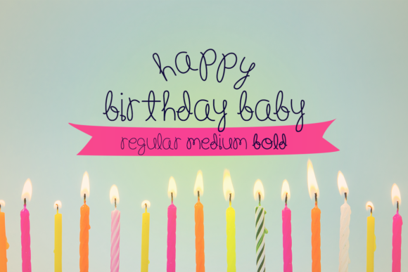 Happy Birthday Baby Font for Business