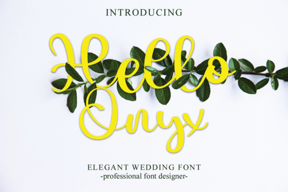 Hello Onyx: A Stylish Script Font for Creative Projects