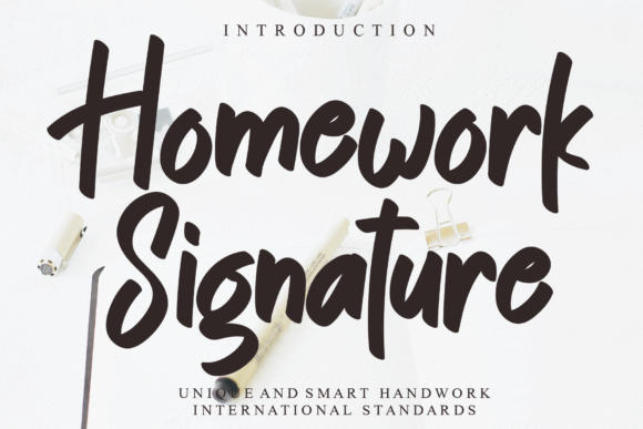 Homework Signature: A Font That Speaks