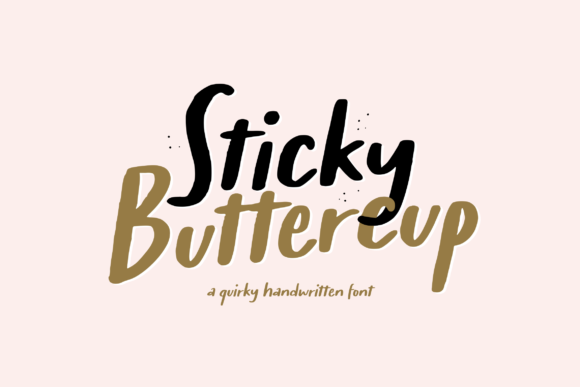 Sticky Buttercup: A Friendly Handwritten Font