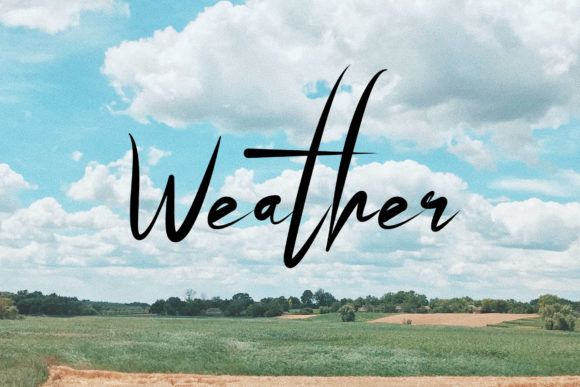 Weather: A Elegant Script Font